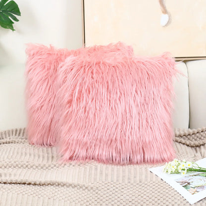 2 Piece White Plush Pillowcase