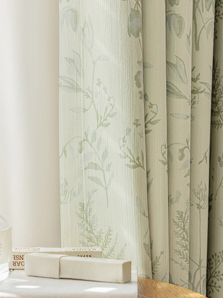 French Living Room Curtains Floral Pattern