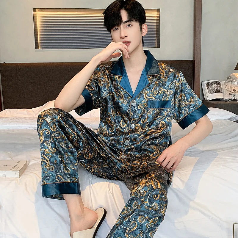 Silk Satin Pajamas for Men