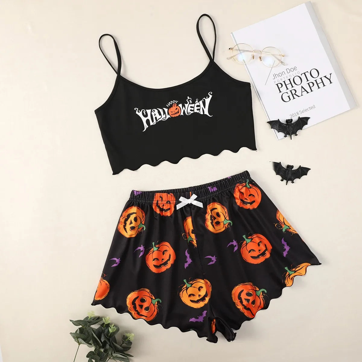 Halloween Womens Two Set Pajamas
