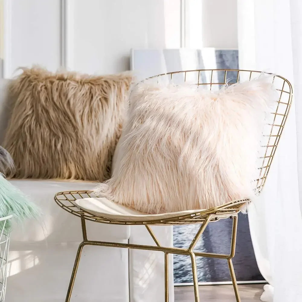 2 Piece White Plush Pillowcase