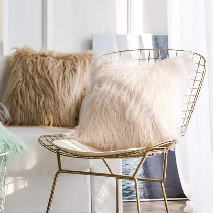 2 Piece White Plush Pillowcase