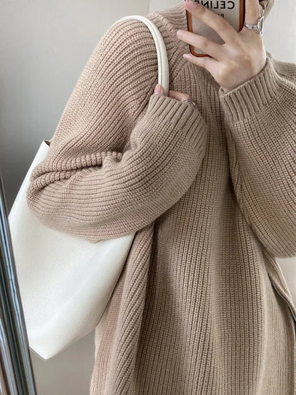 Oversized Women's Turtleneck Sweater