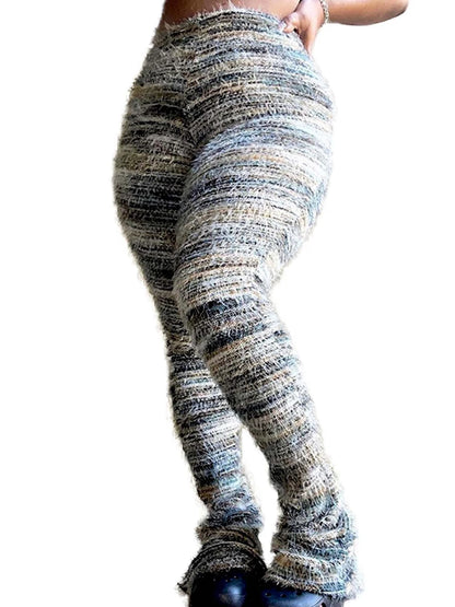 Fuzzy Flare Pants Woman