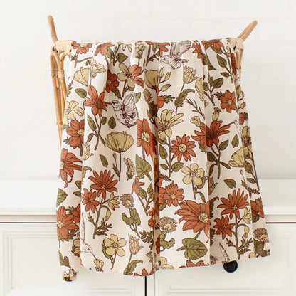 Baby Blanket with Forest Animals Pattern