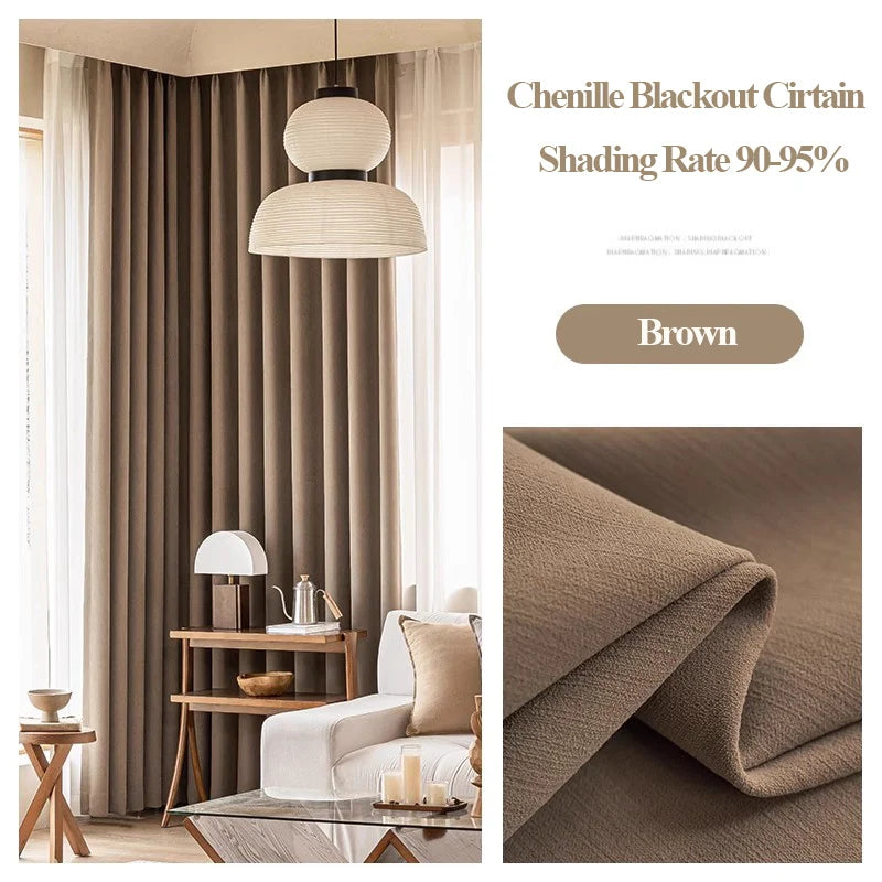 Solid Blackout Curtain for Bedroom