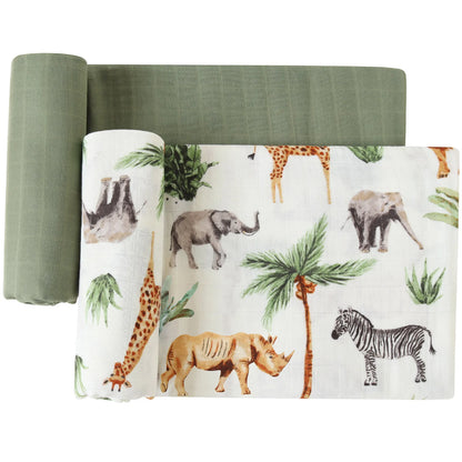 Baby Blanket with Forest Animals Pattern