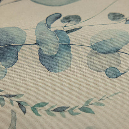 Green Leaves Printed Blackout Curtain