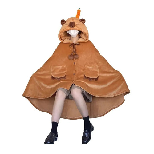 Cute Capybara, Shark, Fox and Bat Cosplay Cloak