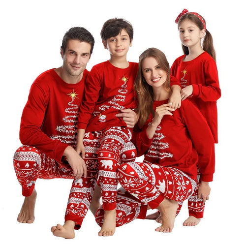 Winter Christmas Pajamas Sets for the Family