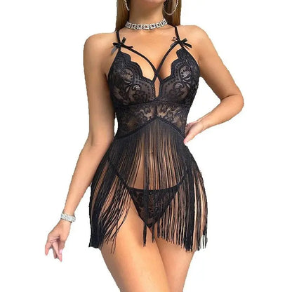 Hollow Lace Pajamas Skirt Women