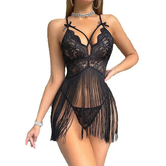 Hollow Lace Pajamas Skirt Women