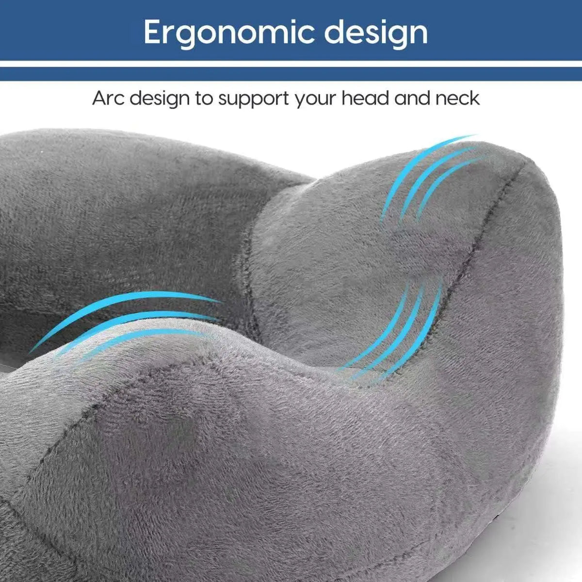 Inflatable Travel Pillow with Soft Velvet Cover