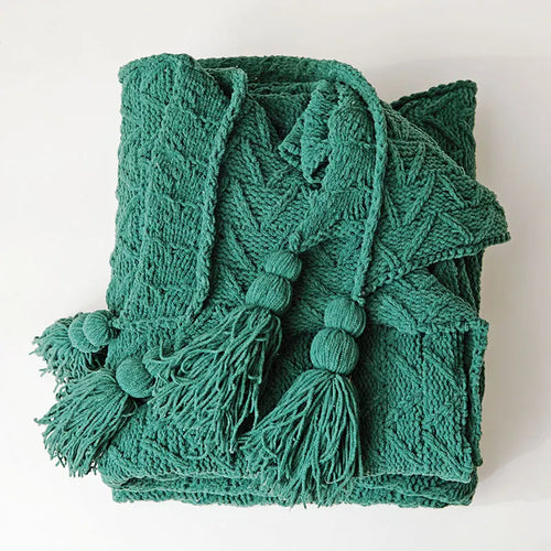 REGINA Chunky Knit Chenille Blankets