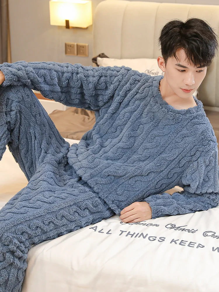 Coral Fleece Pajamas Men's