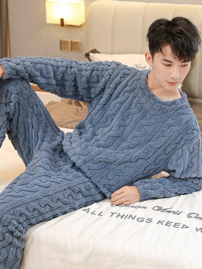 Coral Fleece Pajamas Men's
