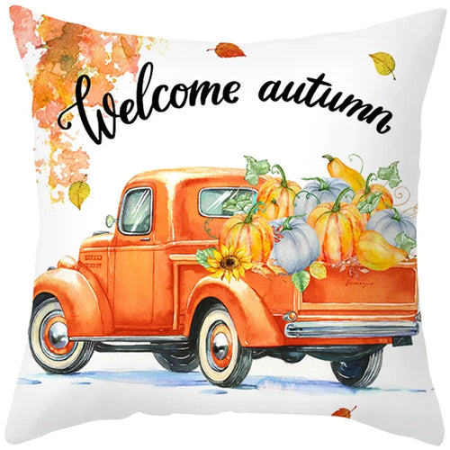 Autumn Fall Pumpkin Pillow Case