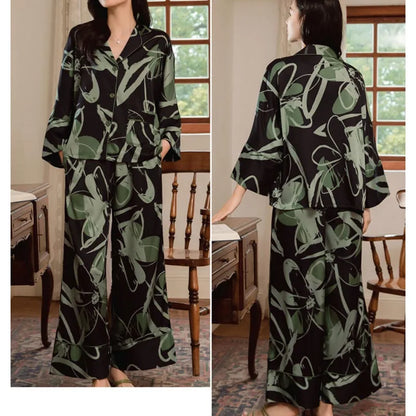 Premium Women's Ice Silk Pajama Set
