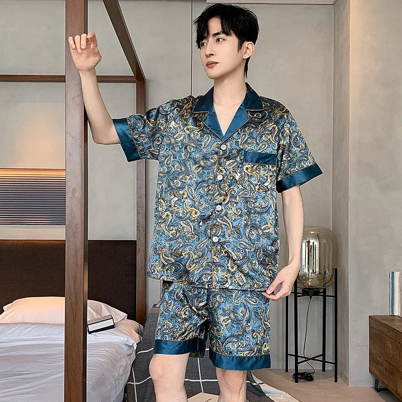 Silk Satin Pajamas for Men