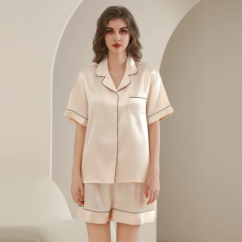 Women's Silk Pajamas Two-Piece Set