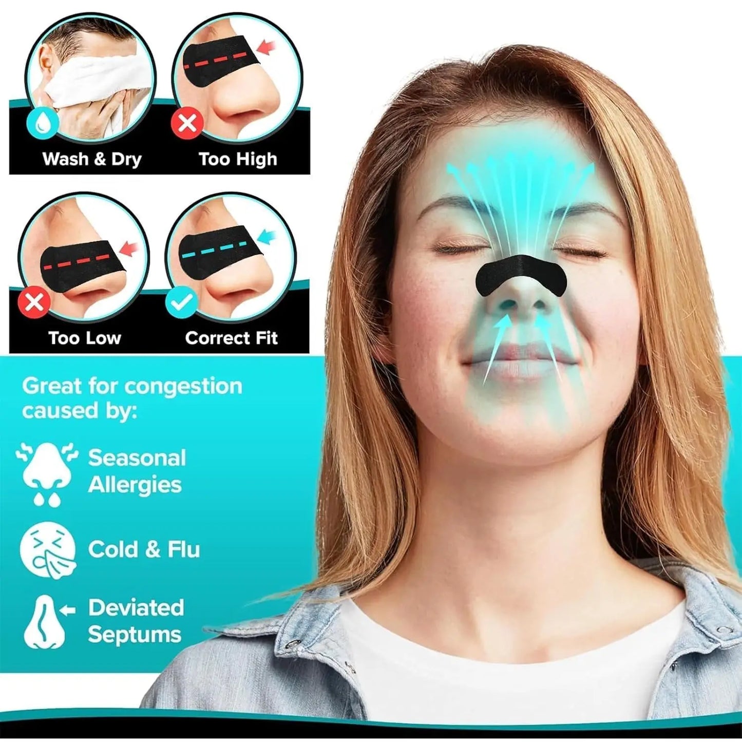 Anti Snoring Nose Strips for Breathing Correction