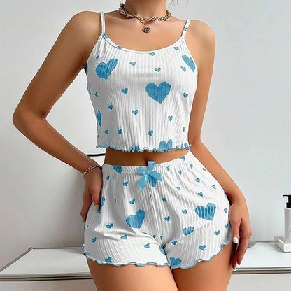 Women's Hearts Pajamas Set Sleepwear
