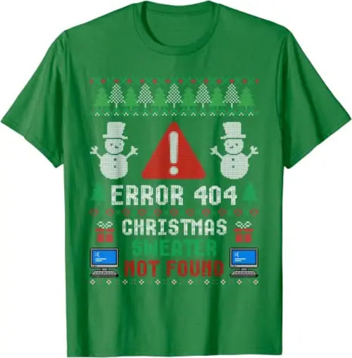 Computer Error 404 Ugly Christmas Sweater T-Shirt