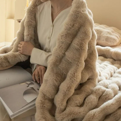 Winter Imitation Fur Plush Blanket
