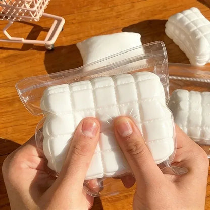 Innovative soft square white milk pillow