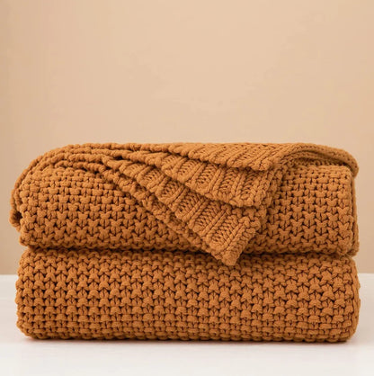 Knitted Blanket Chunky Throw Blanket