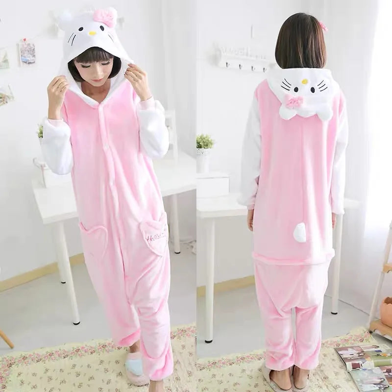 Hello Kitty Sanrio One-Piece Pajamas Sets