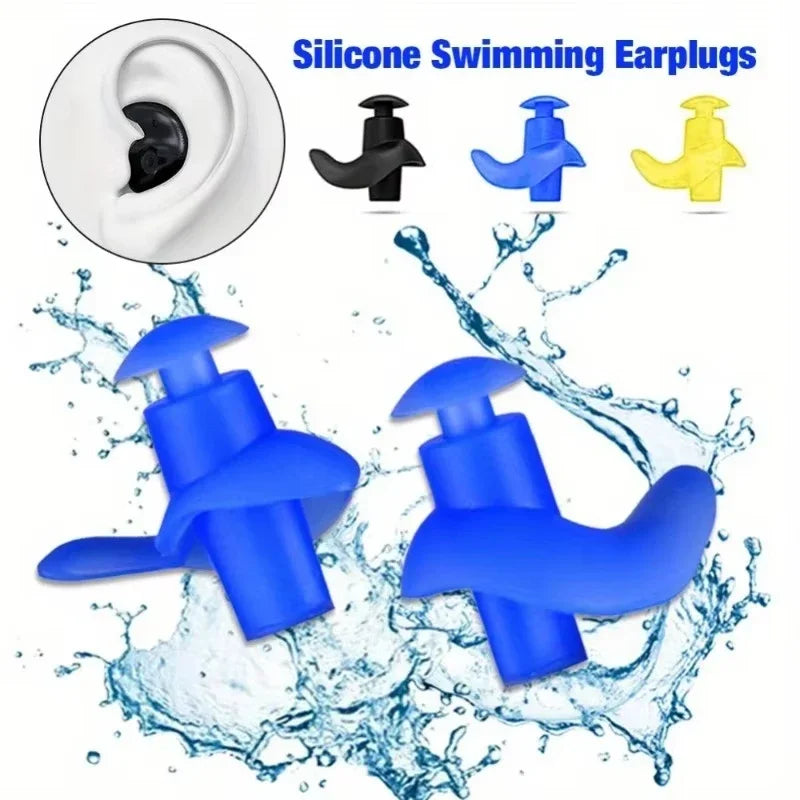 Swimming Silicone Earplugs Nose Clip Set