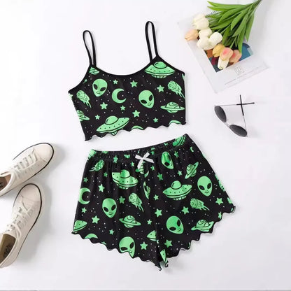 Halloween Womens Two Set Pajamas