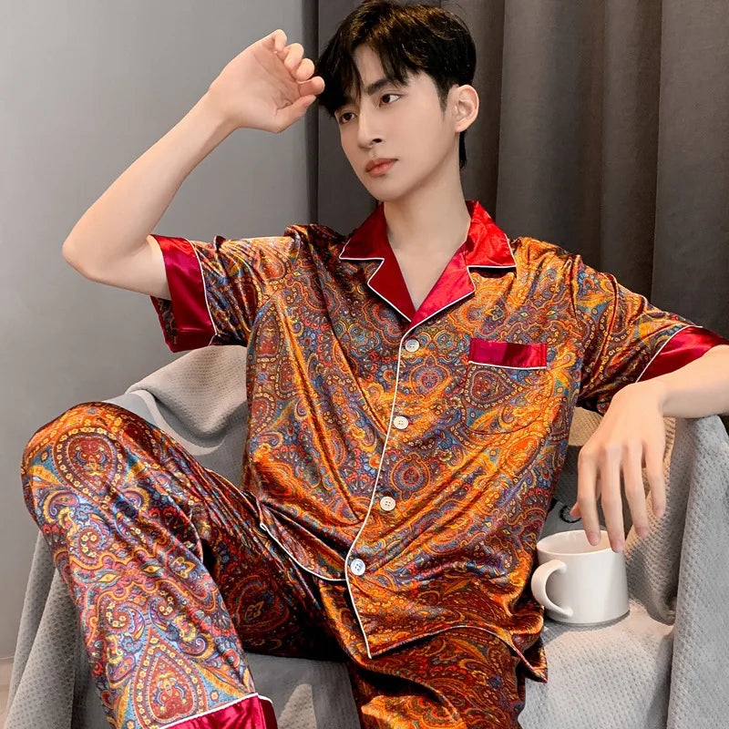 Silk Satin Pajamas for Men