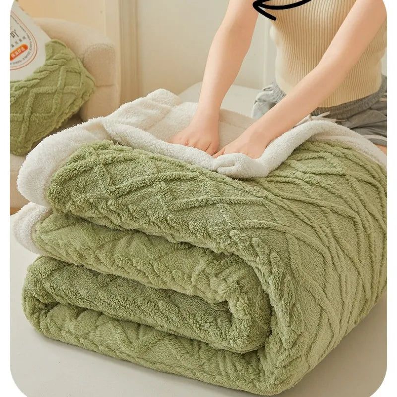 Lamb Wool Blanket Thickened Blanket