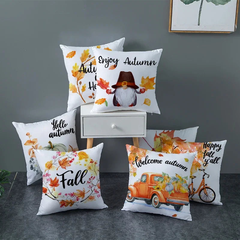 Autumn Fall Pumpkin Pillow Case