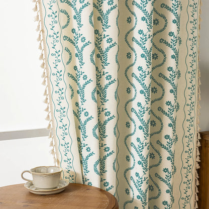Bohemian style living room curtains