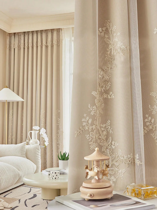 Modern minimalist and luxurious bedroom curtains