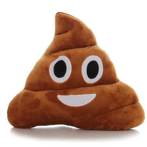 25CM Brown Smiley Pillow - Poop Emoji