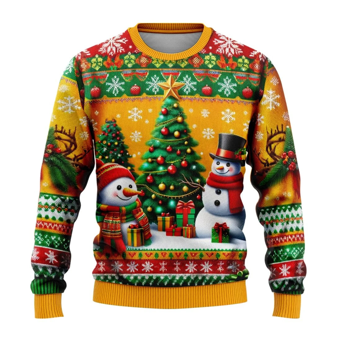 Snowman Graphic Ugly Christmas Sweaters