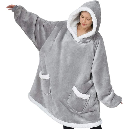 Hooded Blanket with Sleeves