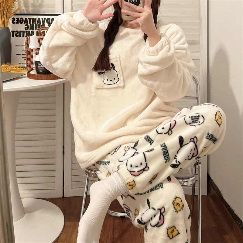 Hello Kitty Coral Fleece Pajama Pants