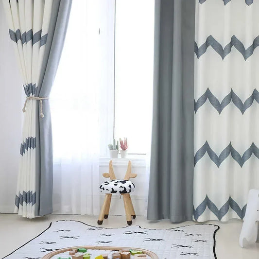 Modern Simple White Blackout Curtain