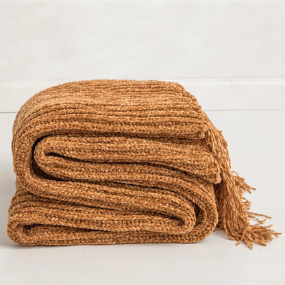 REGINA Chunky Knit Chenille Blankets