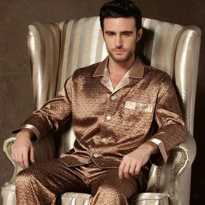 Plus Size Men's Pajamas 2PCS Sleepwear Set