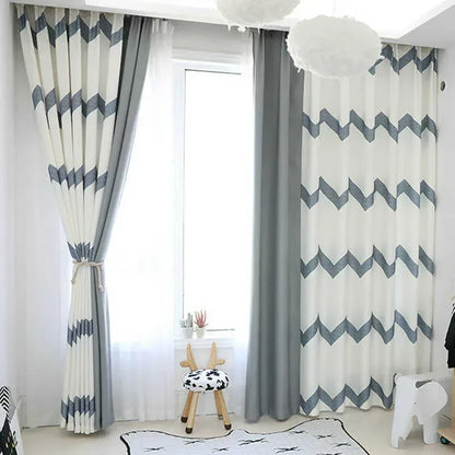 Modern Simple White Blackout Curtain