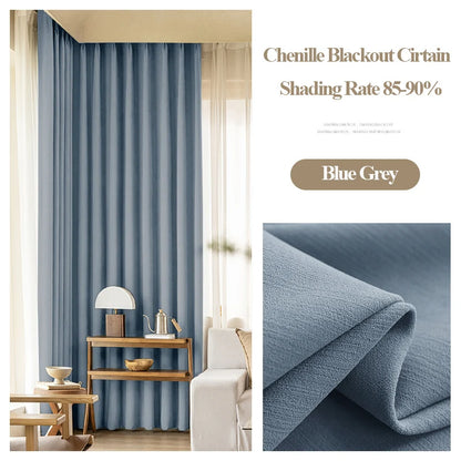 Solid Blackout Curtain for Bedroom