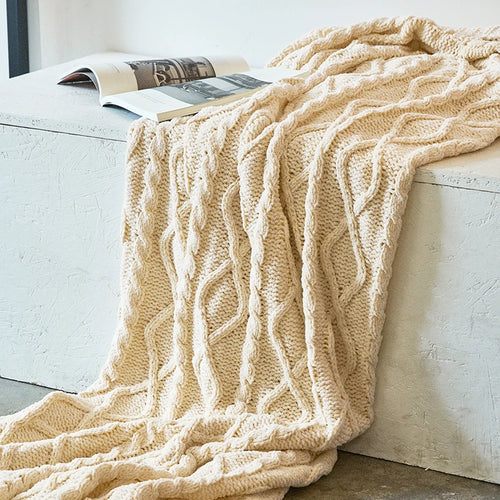 REGINA Chunky Knit Chenille Blankets