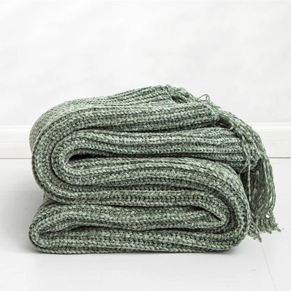 REGINA Chunky Knit Chenille Blankets