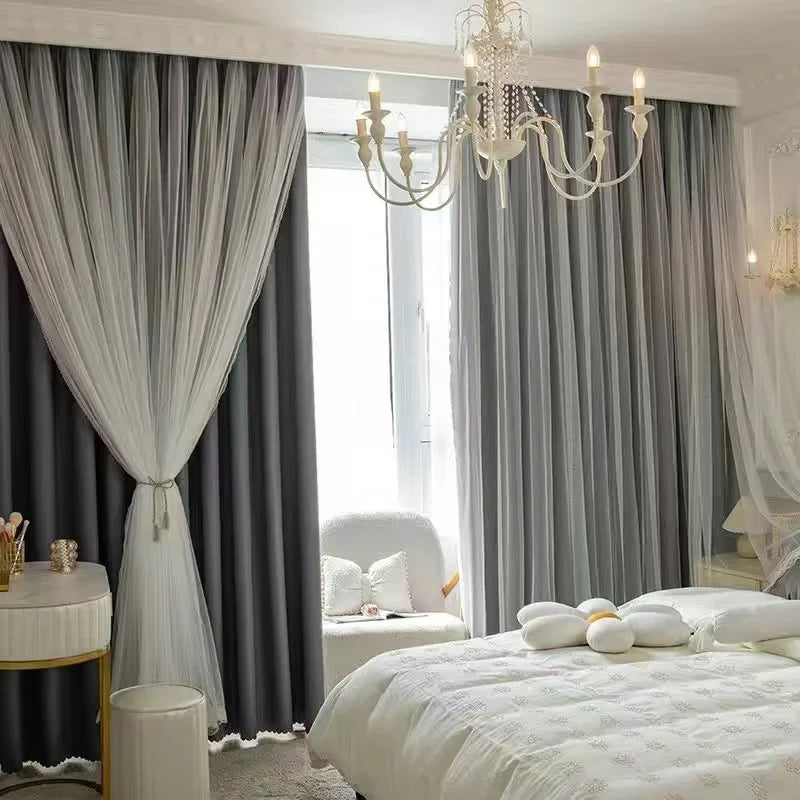 Cloth Gauze Integrated Curtain Modern